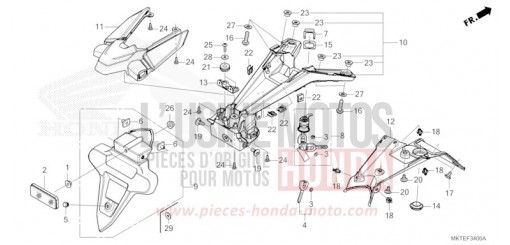 GARDE-BOUE ARRIERE ADV750T de 2026